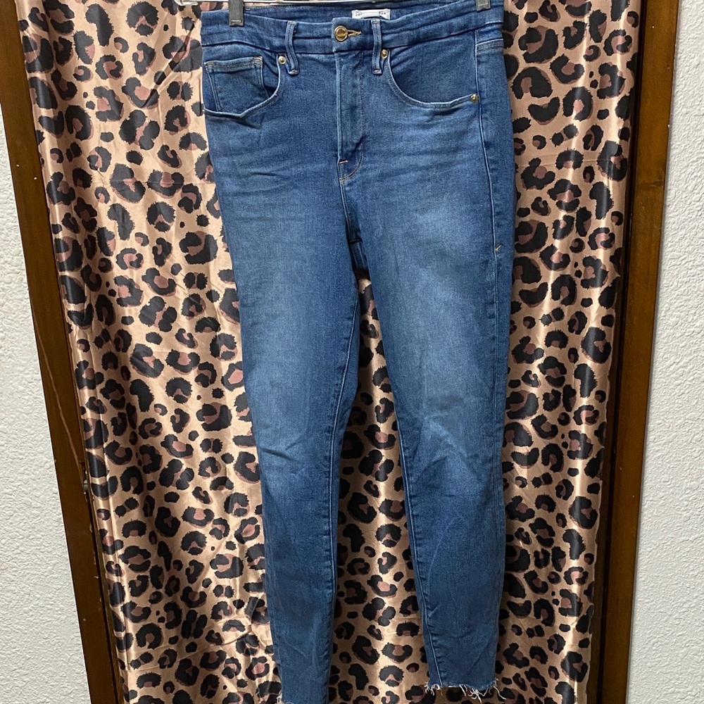 Good American Women's Skinny Blue Jeans